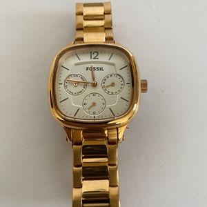 Fossil Watch Gold